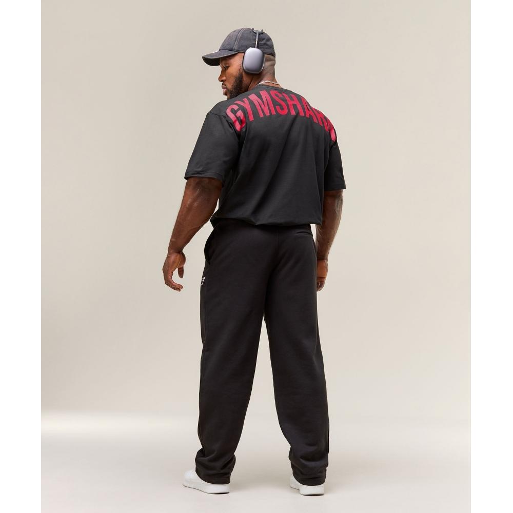 Gymshark Camiseta Power negra acondicionadora roja A2c9e Bc1d