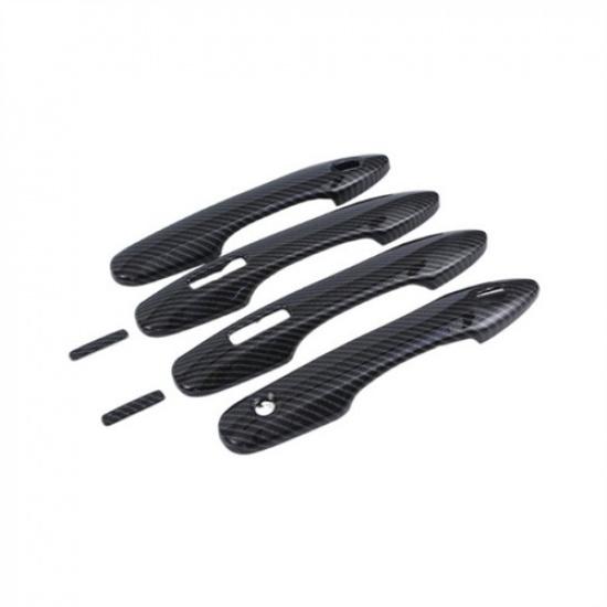 Carbon Fiber Side Door Handle Cover Trim For Toyota Alphard Vellfire 2023 2024