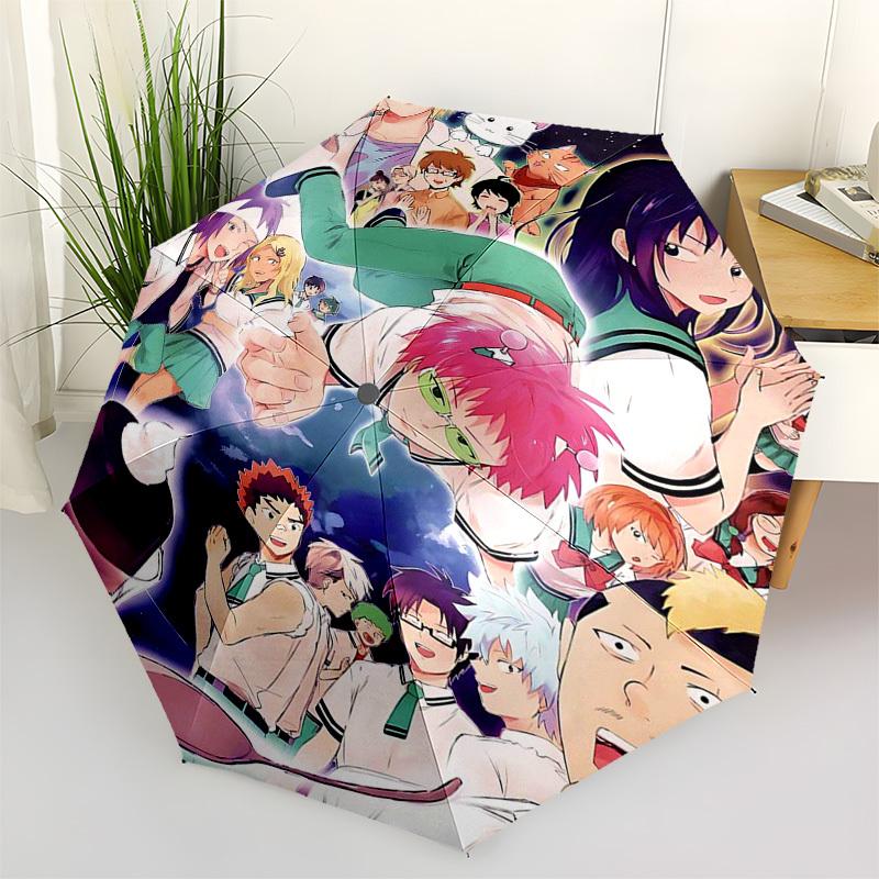 

1pc Anime Characters Outdoor Umbrella - Automatic Opening/Closing - Portable 3-Fold Design - 8-Rib Iron Frame - Perfect Gift for Fans, Travelers,