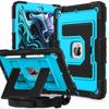 For iPad 10.2 (2021)/(2019)/(2020) Case with Kickstand Strap Anti Drop PC + Silicone Tablet Cover