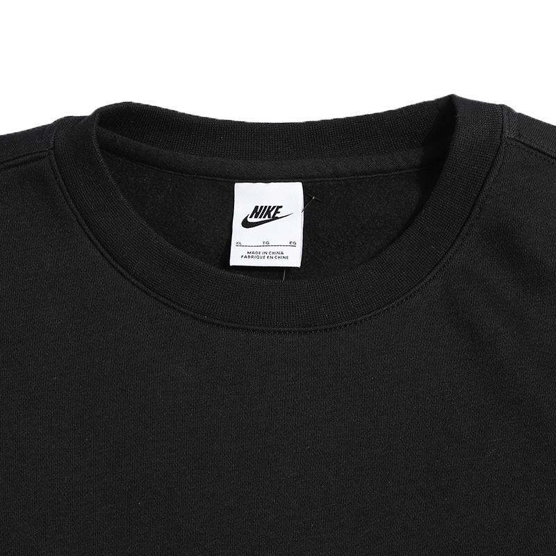 Nike Fleecegenser og bukser med elastiske mansjetter, avslappet sportsett for menn, topper, underdeler Svart DX0782-010+DX0796-010