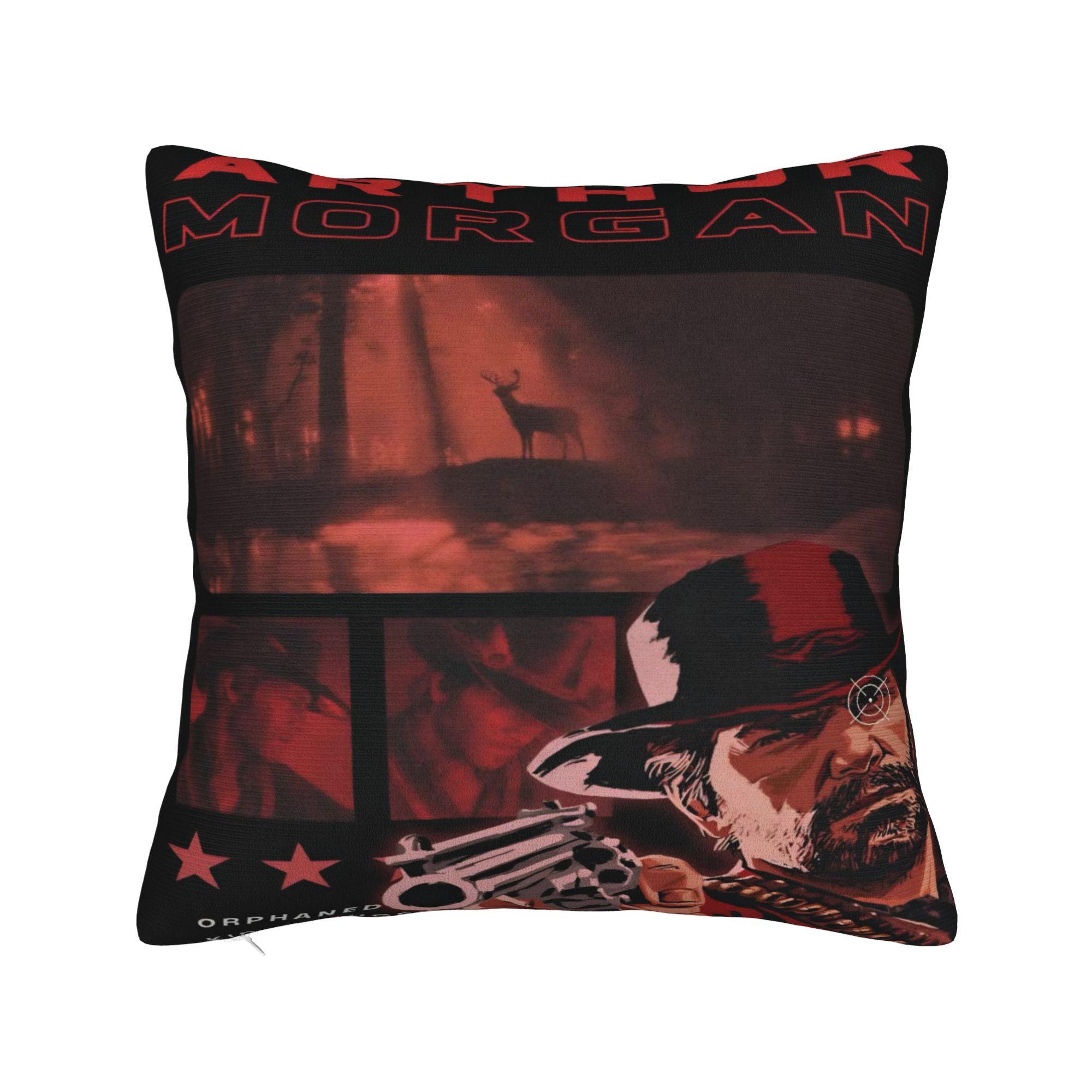 Декоративные наволочки Артур Морган Товар Постельное белье Наволочка Чехол Молния Разные размеры 12x12Inch