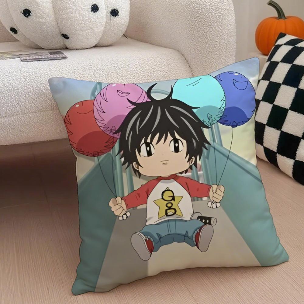 Cute Anime K-Kotaro Lives Alone Pillow Case Anti-dustmite Pillowcase Invisible zipper silky short plush Sofa cushion cover