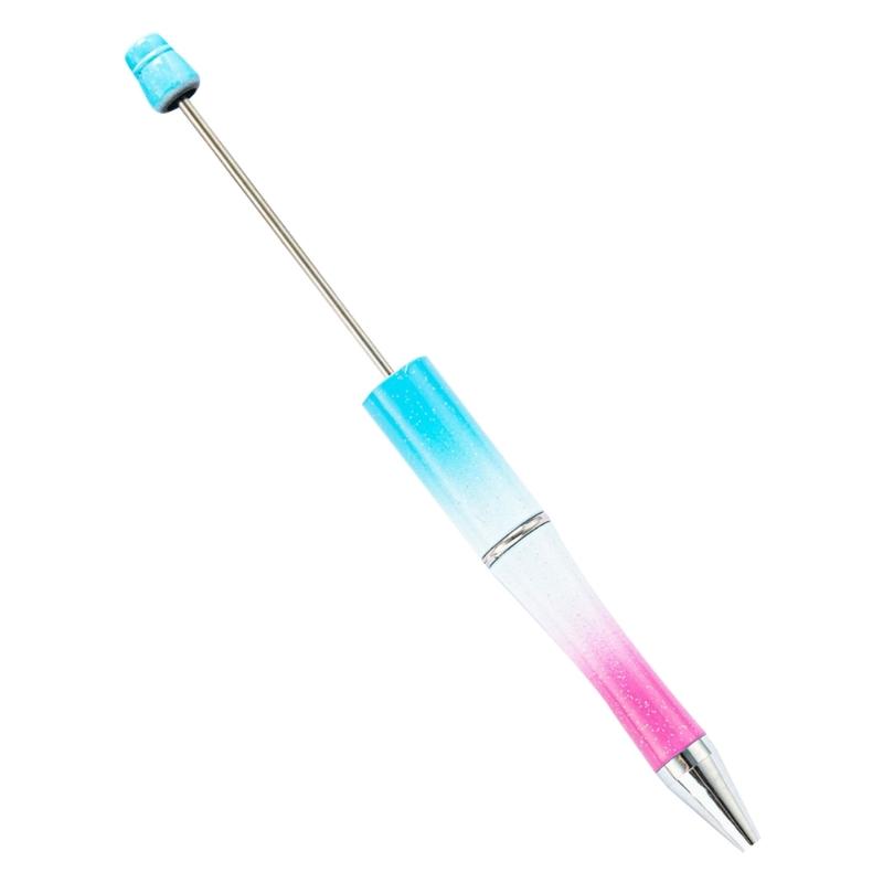 5PCS Beaded Ballpoint Pen Retractable Ballpoint Pen Decompression Pen Toy