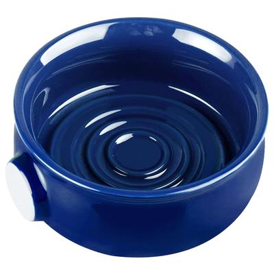 Linkidea Ceramic Shaving Soap Bowl with Non-Slip Handle, Wide Mouth, Large Capacity, Easy To Lather Ridges, Wet Razor, Shave Cream Bowl for Men, Royal