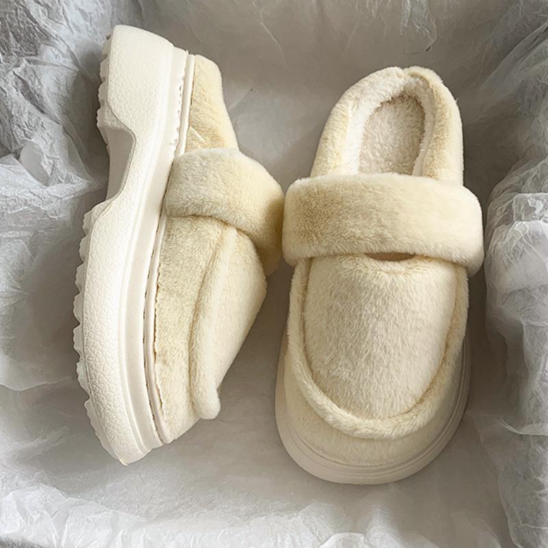 Fashion Flats Women Cotton Slippers Fur Winter Warm Mules Shoes Fashion Cozy Woman Botas 2025 New Short Plush Casual Zapatos De Mujer
