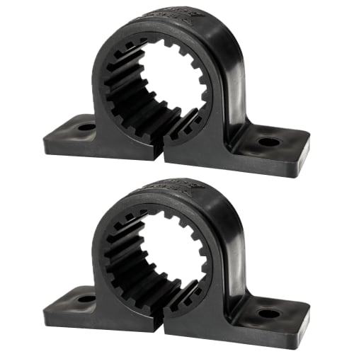 

Koei Kasei Anti-Vibration Resin Saddle Bands, 32mm, for Pipe Fixing, Erector, PVC Pipe, Wall Mounting, Lightweight, 2-Piece Set, Black, KFBS01B-1405