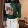 Women's Stylish Slim Fit Knitted Half Turtleneck Sweater - Long Sleeve Autumn/Winter Top