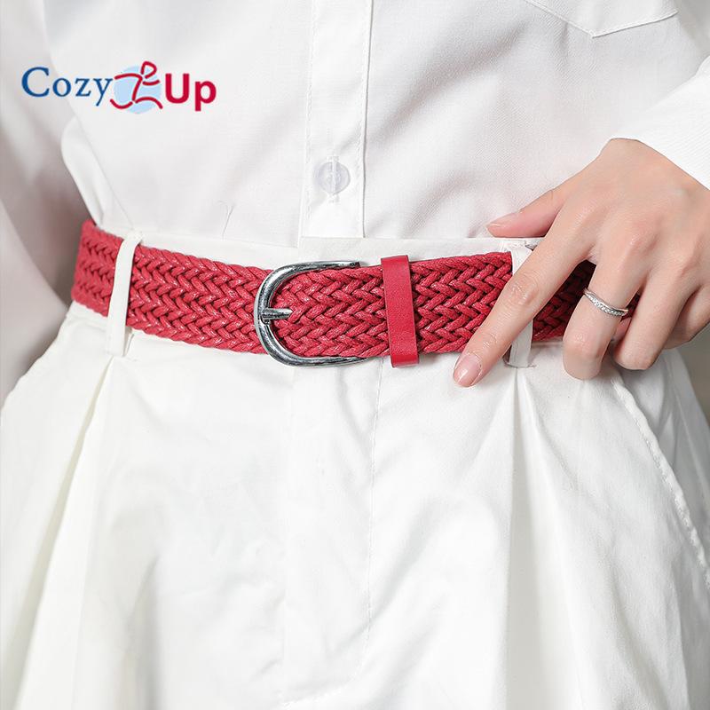 Twist Wax Rope Ladies Belt Retro Jeans Belt Dress Pin Buckle Belt