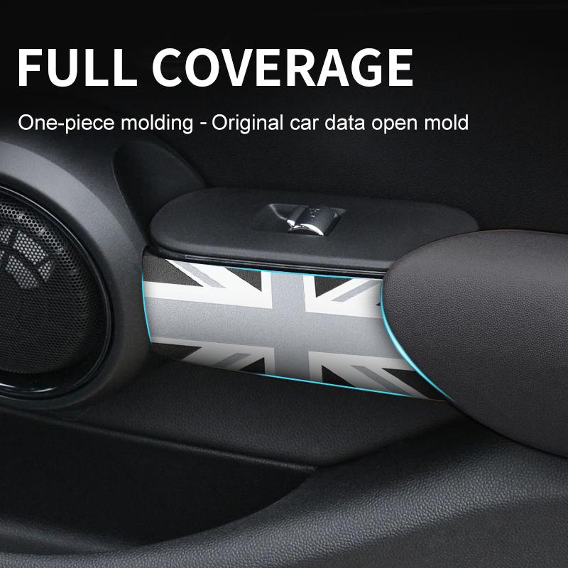Autocollant Accoudoir de Porte de Voiture Pour Mini Cooper F55 F56 Cuir PU Poignée de Porte Auto Autocollant Accessoires de Décoration Intérieure de Voiture