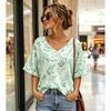 Summer Polka Dot T-Shirts 3D Print Fashion Women's V-Neck Short Sleeve T Shirt Y2K Casual Tees Harajuku Tops Female Clothing