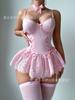 2026 New Milk Silk Lace Suspender Short Skirt Sex Underwear Women's Factory