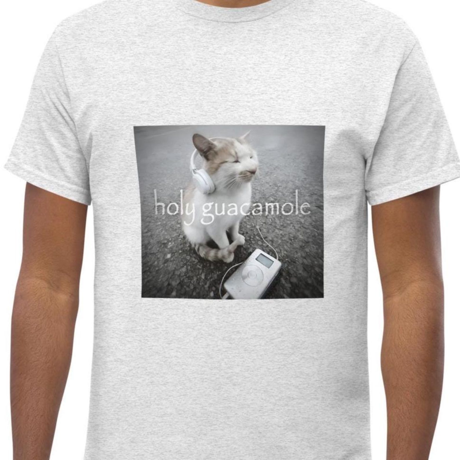 Kitty Holy Guacamole T-shirt, Funny Cat Meme Shirt, Unisex Graphic Tee 2XL