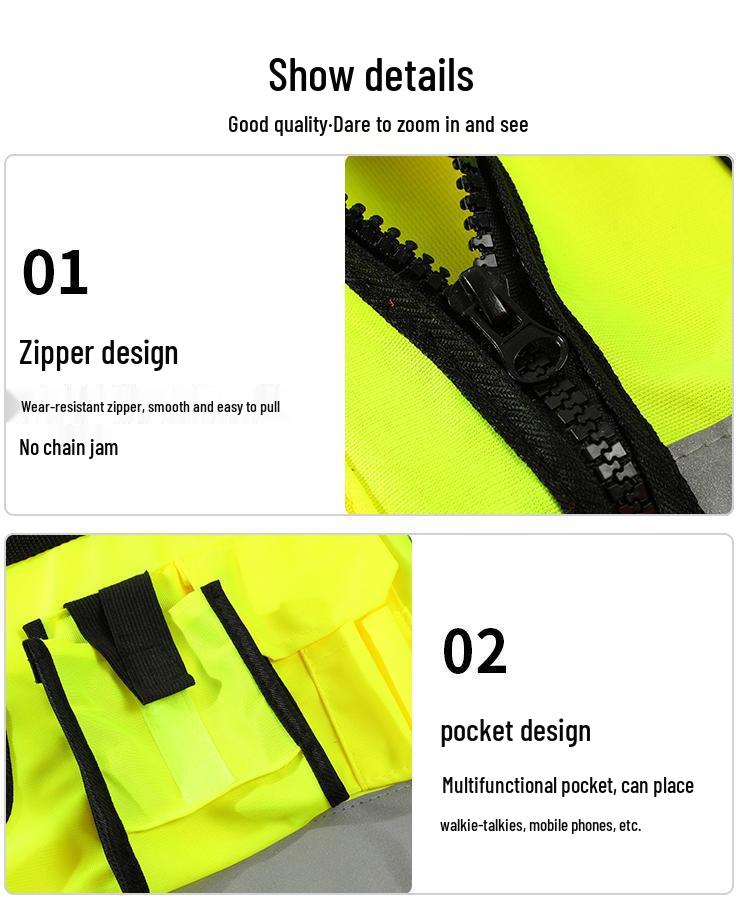 Reflective Safety Vest for Traffic, Construction, and Riding