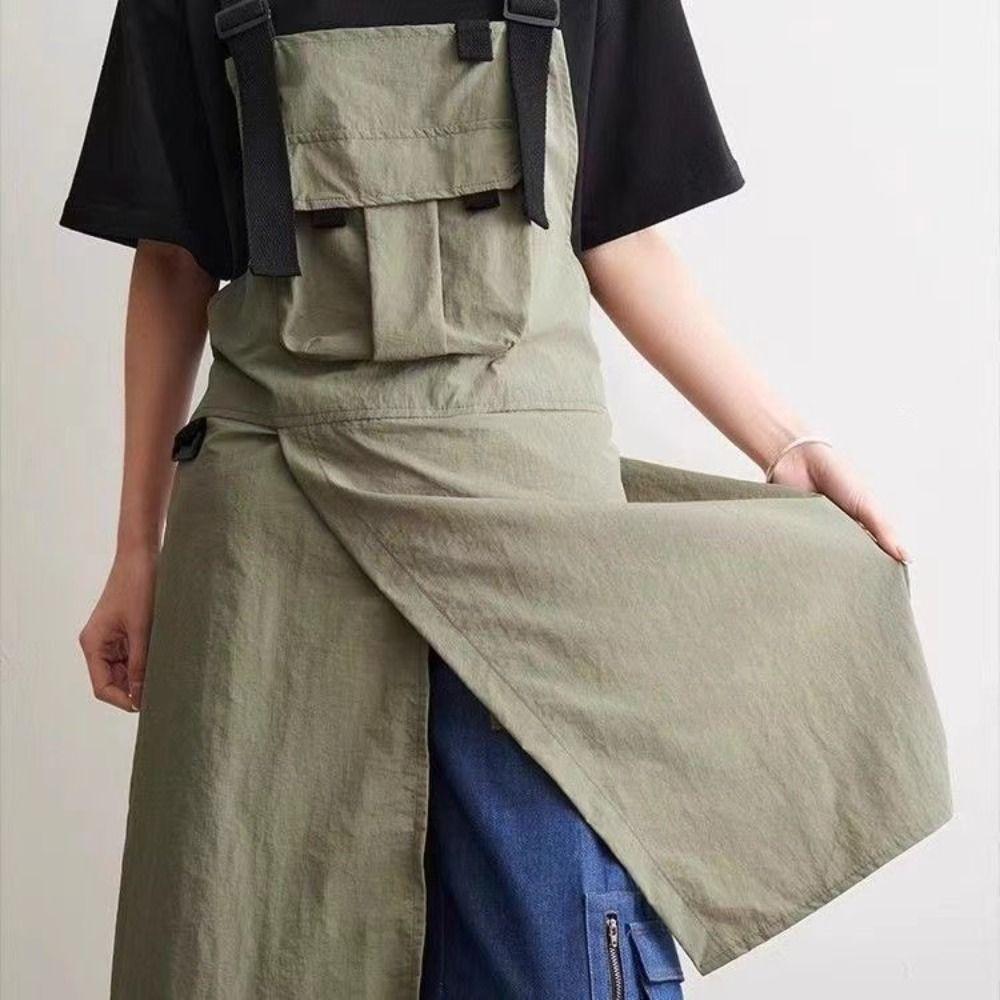 Waterproof Cross Strap Apron Stain-proof Waiter Sleeveless Apron Cooking Apron Household