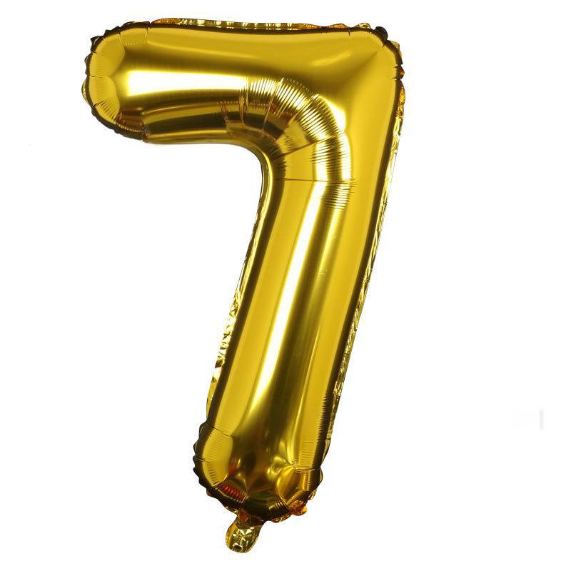 32 Inch Digital Aluminum Film Balloon, Medium Digital Gold Silver Red Black Gradual Change Color Birthday Decoration Wedding Party Balloon