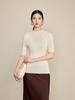Yangzi 100% Wool Slim-Fit Sweater: 18-Gauge Single-Thread, Semi-High Neck, Mid-Sleeve, Solid Color Base Layer