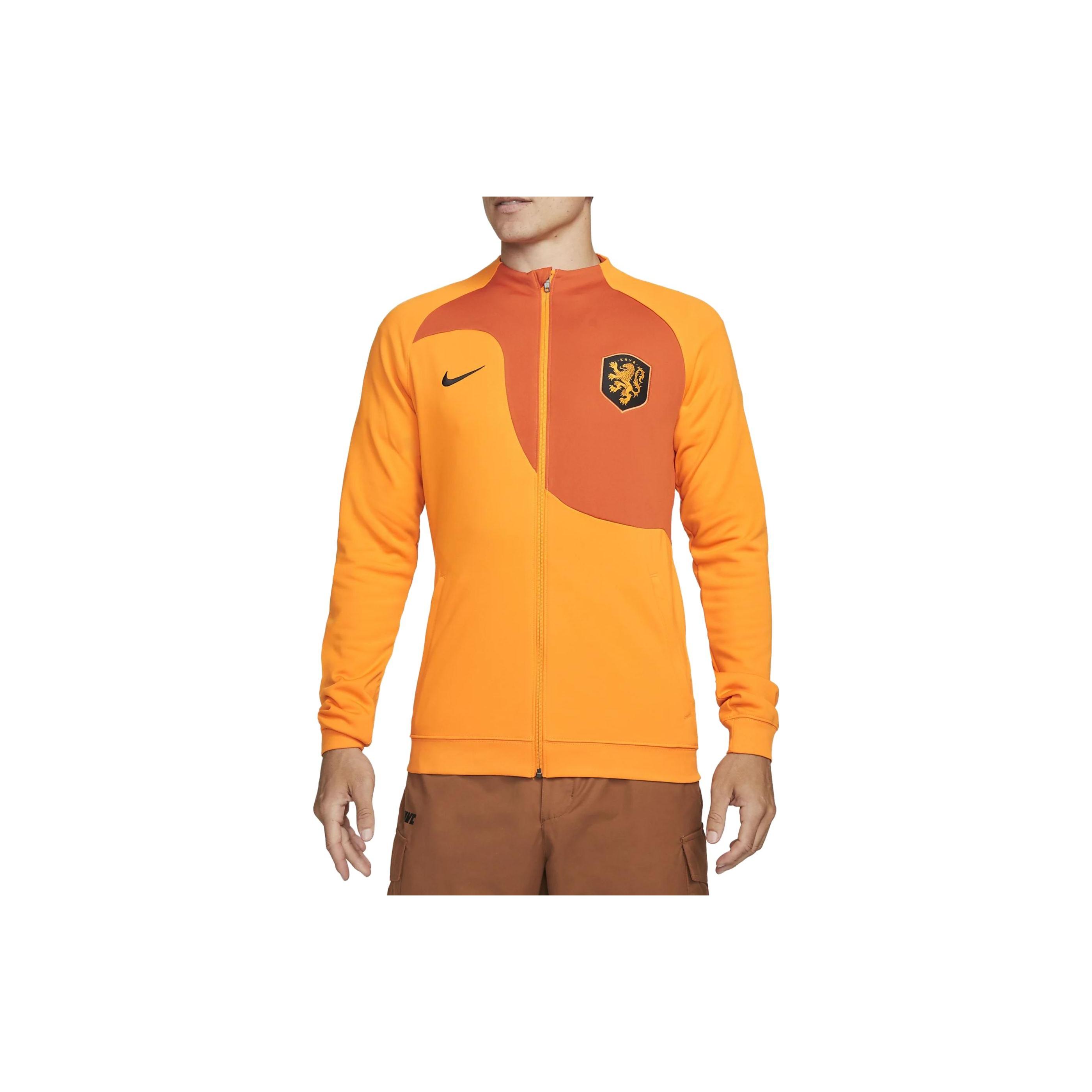 Nike 2022-23 Holland Academy Pro Knit Football Jacket Orange Men s DN1056-833 M