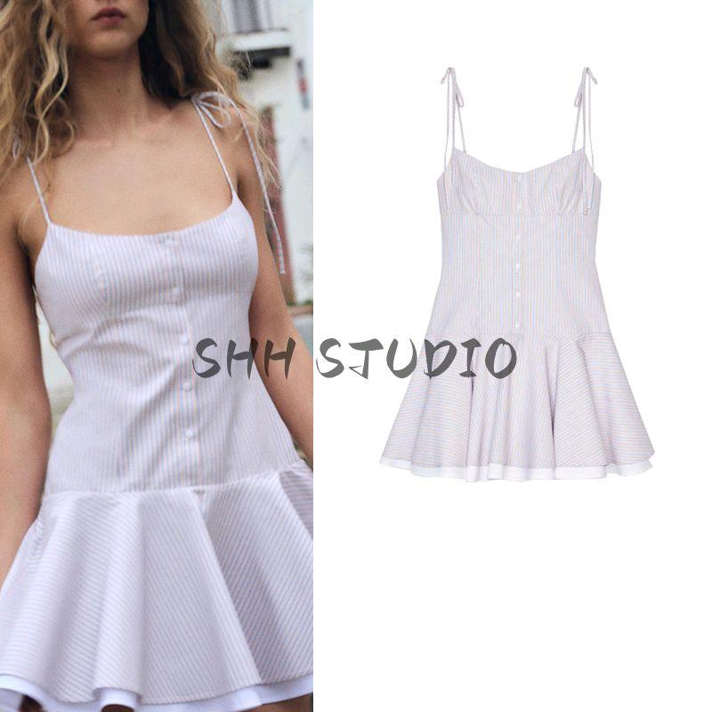 Spring and Summer New Women's Clothing Ins Style High Waist Sleeveless Normcore Temperament Leisure Sling Short Dress 2970186