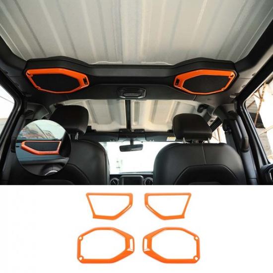 Orange Full Set Center Console Cover Trim Set For Jeep Wrangler JL Gladiator 18+