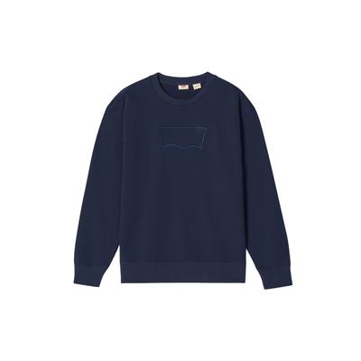 Levis Relaxed Logo Minimalist Fashion Comfortable Classic Design Lightweight Versatile Sweatshirt Unisex Sweatshirt Navy-Blue 006Q1-0002