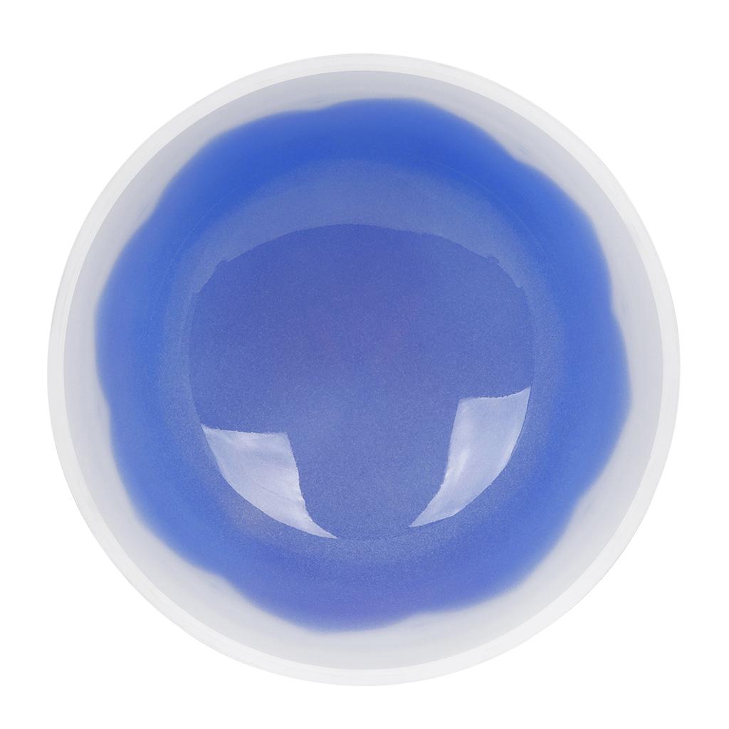 M MBAT 13 Inch Note D Crystal Singing Bowl Meditation Sheepskin Crystal Lotus Singing Bowl Frosted Therapy Crystal Sound Stick
