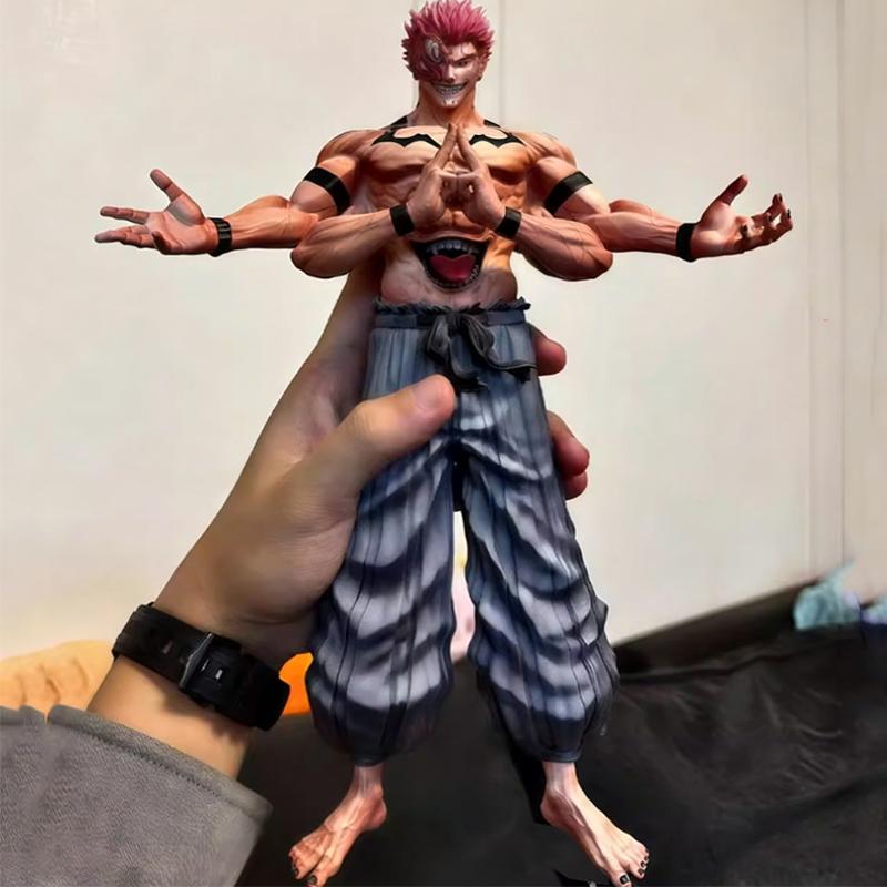 Figurine d'Anime GK Jouet Tendance Jujutsu Kaisen Ryomen Sukuna Statue de Collection en PVC Modèle d'Anime Ornement de Chambre Jouet pour Enfants Cadeau de Noël