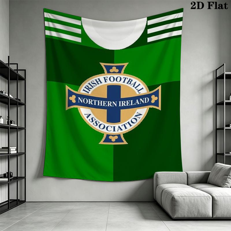 Northern Ireland FC Wall Tapestry Aesthetic Wall Hanging Printed Fabric Blanket Decorative Tapestries for Bedroom Living Room Home Decor