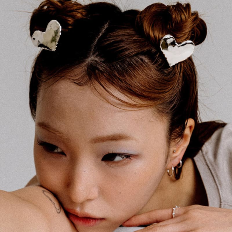 

SCALETTO UR014 Heart / Star Textured Hairpin Set Star