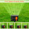 Lawn Water Sprinkler ABS 16 Hole Oscillating Grass Sprinkler with Filter 4 Mode Adjustable Irrigation Watering System for Garden
