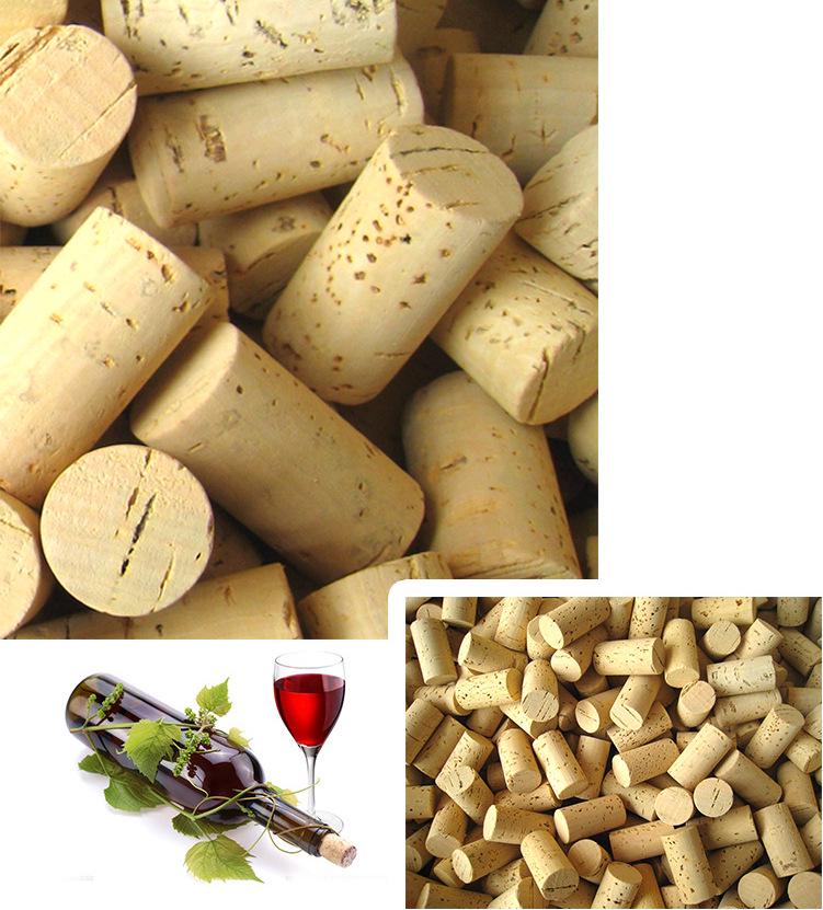 Red Wine Granulated Cork Bottle Stopper | Natural 1+1 Cork