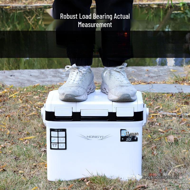 Longmen Insulated Fishing Tackle & Live Bait Box with Skylight and Oxygenation.