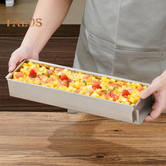 Tiramisu-Form aus Edelstahl, handelsübliche rechteckige Backform für Kuchenschichten, antihaftbeschichtete Mousse-Form für selbstgemachte Kuchen, Kekse und Schokolade