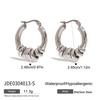 Two Tone Titanium Steel Earrings For Women Hypoallergenic Luxury Fade Resistant Finish Jewelry Gift