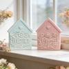 Pack Of 2 Mother Day House Shape Ornaments Silicone Molds For Cement Plasters Craft And Home Decors Gift Making Supplies