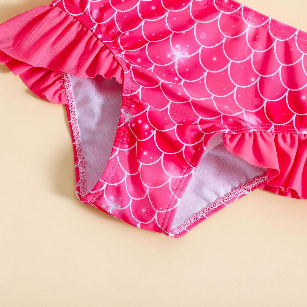 Children's One-Shoulder Bow Bikini Swimsuit