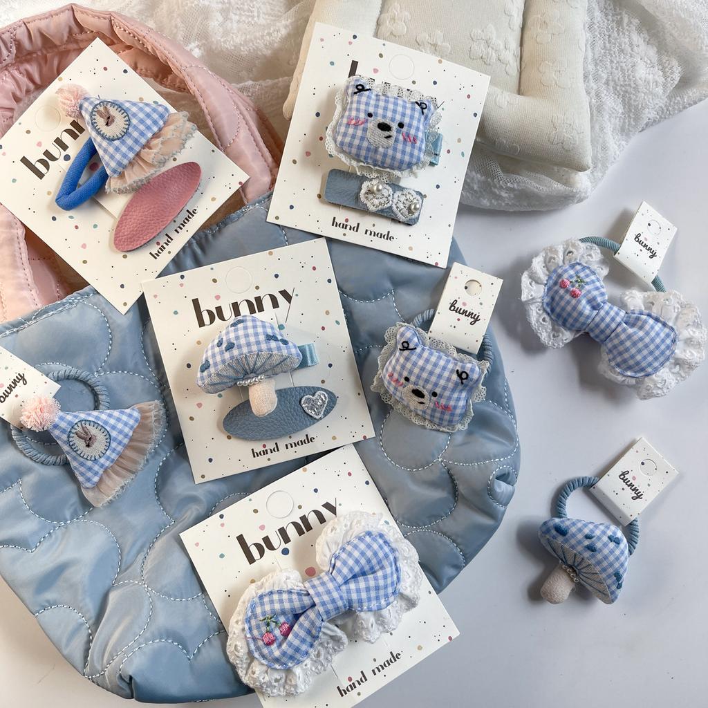 Cartoon Cute Rabbit Hair Clips Fabric Lace Children's BB Clips Hairpins for Baby Girls Kids Hair Accessories Headwear Hairgrips