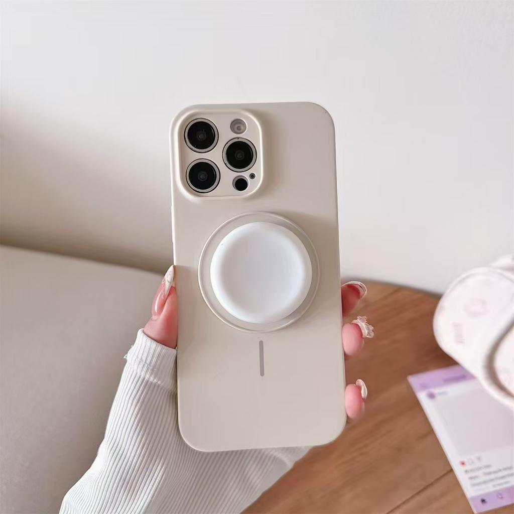 Fine ring liquid silicone magnetic attraction, suitable for iPhone15Pro Apple 16promax touch button 14p mobile phone case