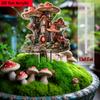 2D Flat Bohemian Mushroom House Outdoor Acrylic Insert - Decorative Garden Plug, Garden Art Accessories, with Enchanting Landscape Decoration