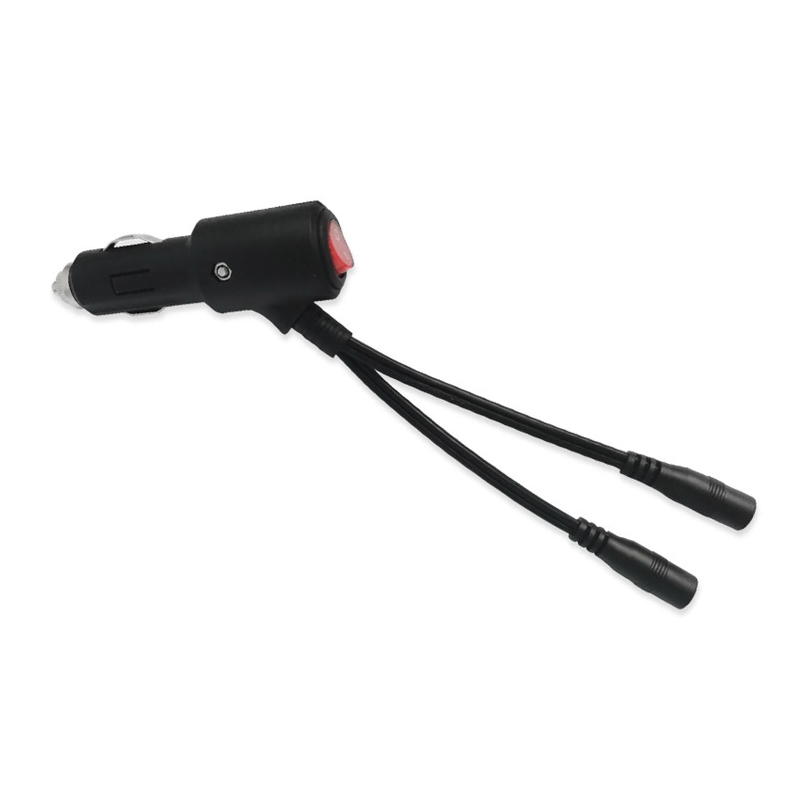 

Автомобильный прикуриватель для 2xDC5.5x2.1mm женский шнур питания удлинитель провод с кнопкой переключения управления для автомобильного вентилятора