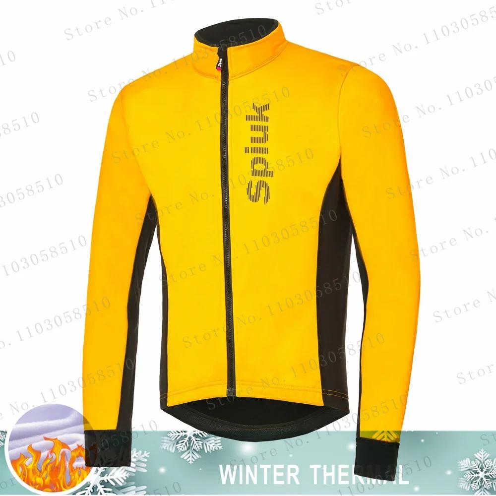 Spiukful Men Winter Fleece Cycling Jersey Set Mountian Bike Clothes Wear Ropa Ciclismo Racing Equipos Ciclismo Clothing Cycling