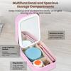 Ouwald Makeup Bag With Led Mirror, Travel Makeup Case with 3-Color Adjustable Light Mirror, 1200mAh Rechargeable LED Makeup Mirror Organizer