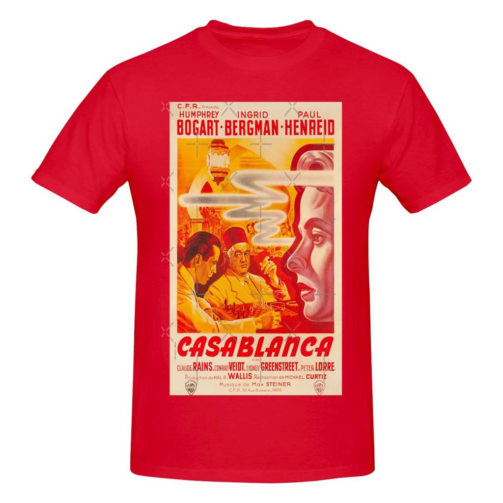 Funny Casablanca Movie Unisexs Tshirt Printed Tops are loose and slim fit Womens Tshirts