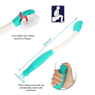 Retractable for Limited Mobility No Bending Butt Wiper Holder Butt Wipes Tissue Grip Self Wipe Aid Helper Toilet Aids Tools