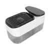Soap Press Dispenser Manual Press Soap Box with Sponge Holder Foam Generate Soap Liquid Dispenser for Sink Bathroom