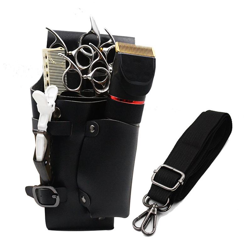 Salon Stylist Hairdressing Tool Belt Bag, Professional Hairdressing Tool Bag, Barber Scissors Comb Holster Belt Pu Leather Bag