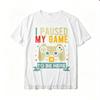 I Paused My Game To Be Here Funny Video Game Humor Joke T-Shirt Gift Cotton Men's T Shirt Crazy Cute Tshirt