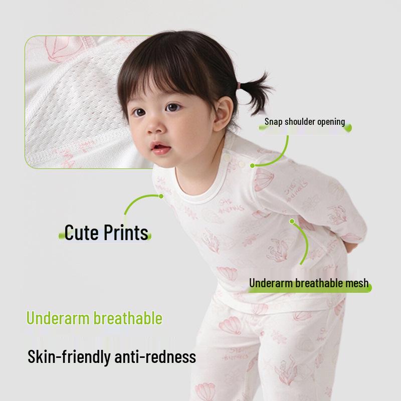Bamboo Fiber Long-Sleeve Summer T-Shirt for Boys and Girls