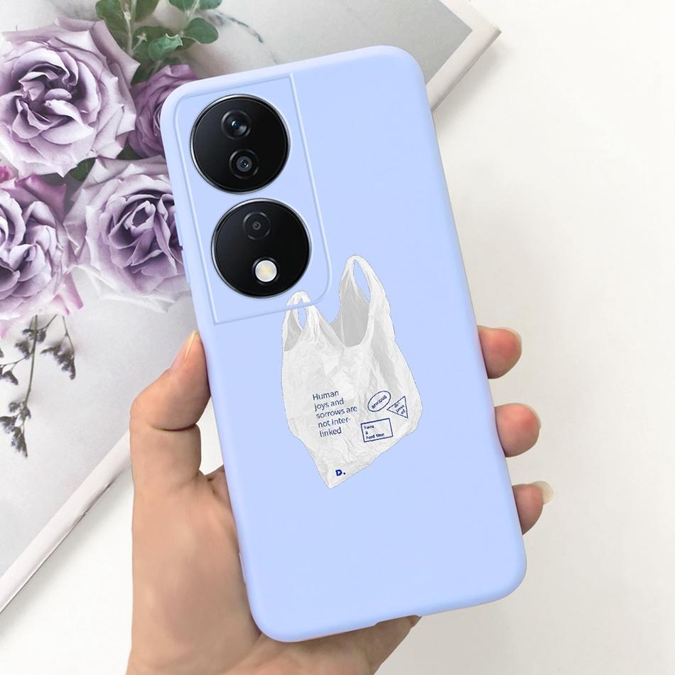 Cool Fashion Moon Printed Case For Honor X7b Candy Color Soft Silicon TPU Shockproof Phone Cases For HonorX7b X 7B 4G CLK-LX2
