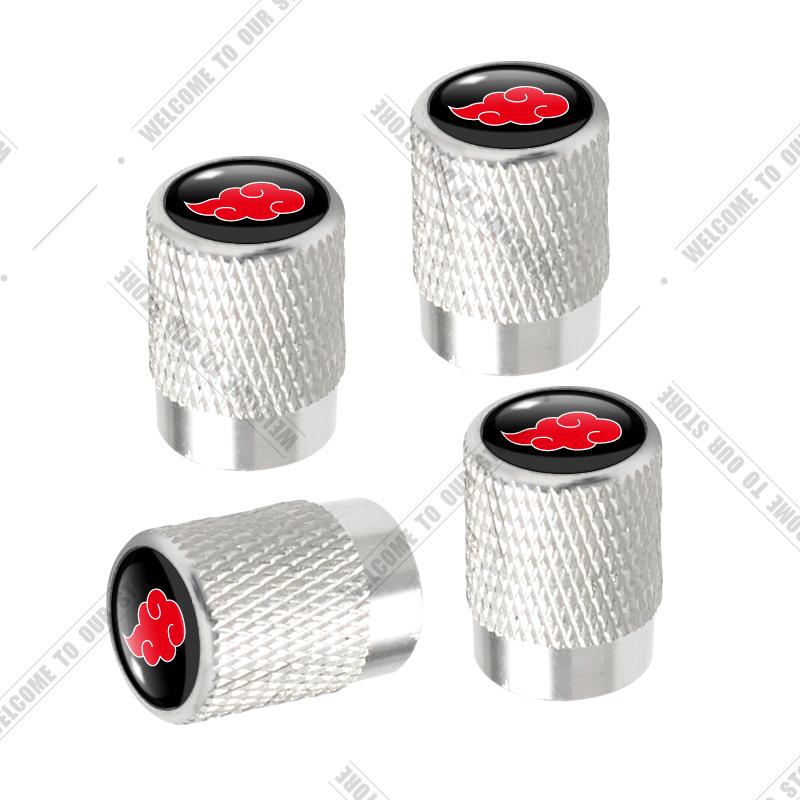 

Car CNC Aluminum Akatsuki Red Cloud Emblem For Nissan Subaru Suzuki Infiniti Mitsubishi 4pcs Tire Valve Air Port Stem Cover Caps